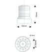 Φανος Περιβλεπτος Κοκκινος 12v/10w 360°