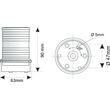 Φανος Περιβλεπτος 12v/10w 360°