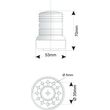 Φανος Περιβλεπτος Λευκος 12v/10w 360°
