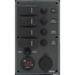 Αδιαβροχος Πινακας Αλουμινιου 12v/24v 4 x on-off