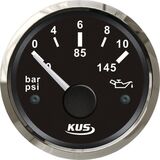 Δεικτης Πιεσης Λαδιου 10bar  Μαυρο 12/24