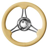 Τιμονι Πολυουρεθανης με Inox Ακτινες 03552-Ivory