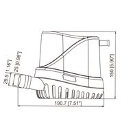 Πληρως Αυτοματh Ανtλιa Σεντινας 1500 gph 93lt/min 12v 04543-12