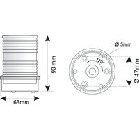 Φανος Περιβλεπτος 12v/10w 360°