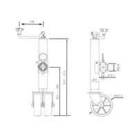Ποδαρακι Τρειλερ me Ροδες Περιστρεφομενες