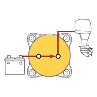 Διακοπτης Επιλογεας Μπαταριας 300 amp 48v dc Μονού Κυκλώματος On/off
