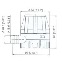 Αντλια Σεντινας tmc 12v 450 gph 28lt/min 1.5a