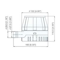Αντλια Σεντινας 12v 1250 gph 79lt/min 3.5a