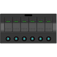 Πινακας Ασφαλειων Αδιαβροχος - Electron 12v / 24v 8: 1 x( on)-Off, 7 x on-off