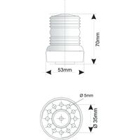 Φανος Περιβλεπτος Πρασινος 12v/10w 360°