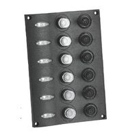 Πινακας Αδιαβροχος 12v / 24v με 6 Διακόπτες