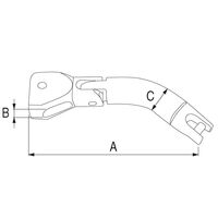 Στριφταρι Αγκυρας Ινοχ316  Διπλης Αρθρωσης