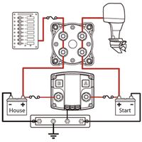 Αυτοματος Διαχωριστης Φορτισης Μπαταριας σε σετ με Διακοπτη Διπλου Κυκλωματος