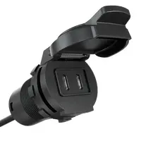 Αδιαβροχη Πριζα Φορτισης Type-c Διπλης Εξοδου