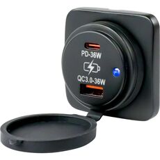 Παροχη Ρευματος Διπλη Type-a & Type-c Type-a & Type-c