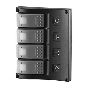 Πινακας Αδιαβροχος με led Φωτιζομενους Διακοπτες με 4 Διακόπτες