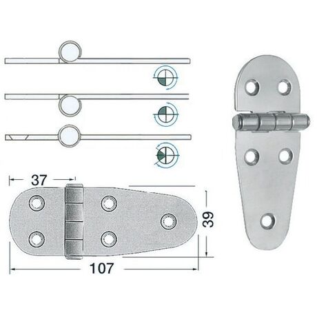 Μεντεσες Inox-Aisi316 Standard