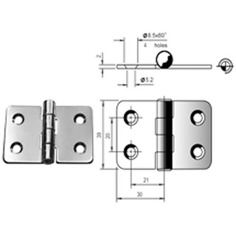 Μεντεσες Inox-Aisi316