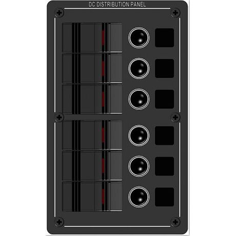Πινακας Ασφαλειων Αδιαβροχος 12v / 24v 7 x on-off