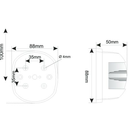 Φανος Πλευρικος Κοκκινος