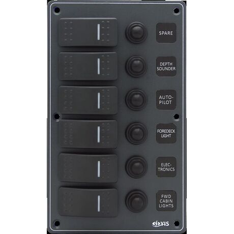 Αδιαβροχος Πινακας Αλουμινιου 12v/24v 4 x on-off