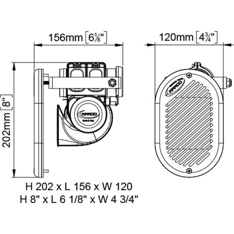Κορνα Χωνευτη Ηλεκτρικη Hurricane 12 v