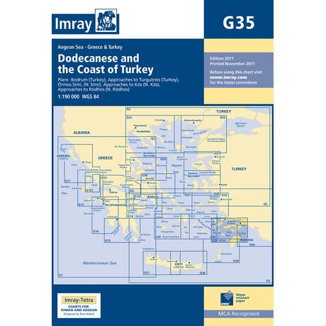 Χαρτης Ναυ/ιας Imray G121 Ενδοχωρας 01893-04