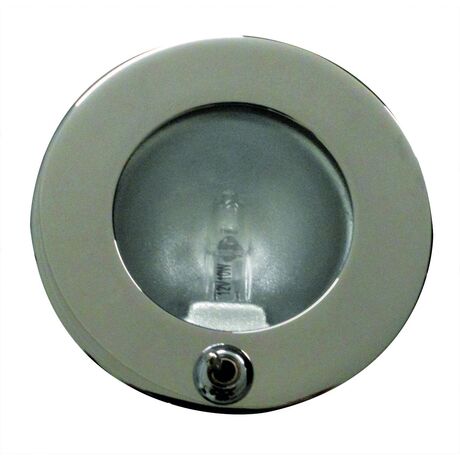 Πλαφονιερα Inox με Διακοπτη Χωνευτης Τοποθετησης