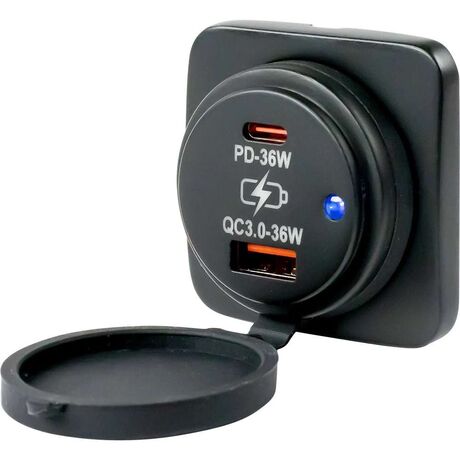 Παροχη Ρευματος Διπλη Type-a & Type-c Type-a & Type-c