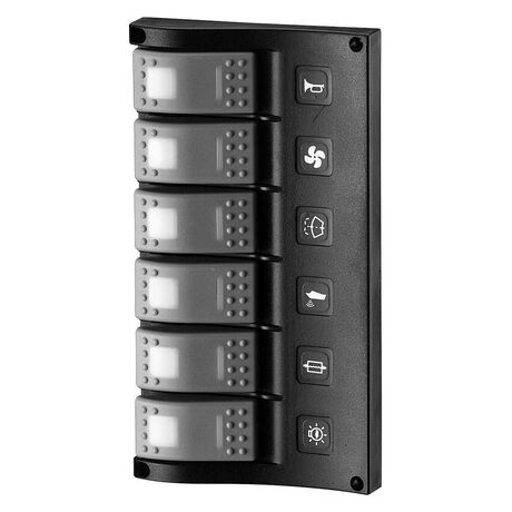 Πινακας Αδιαβροχος με led Φωτιζομενους Διακοπτες με 4 Διακόπτες