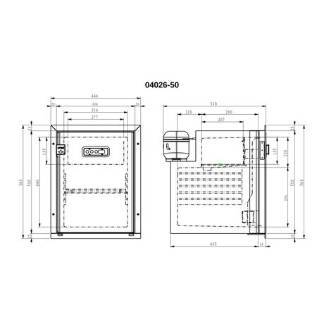 Ψυγειοκαταψυκτης Εντοιχιζομενος Colku Ινοχ 12v/24v