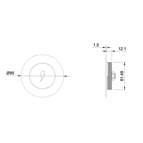 Αδιαβροχος Φορτιστης Κινητου Επιφανειακης Κρυφης Τοποθετησης