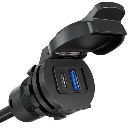 Εξυπνη Αδιαβροχη Διπλη Πριζα Φορτισης Type-c/a & Data Relocator