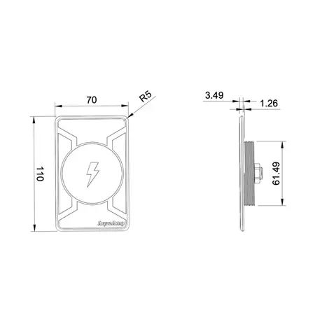 Αδιαβροχος Φορτιστης Κινητου Επιφανειακης Τοποθετησης
