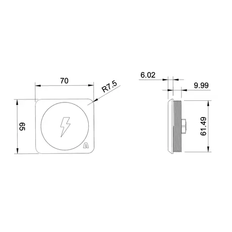 Αδιαβροχος Φορτιστης Κινητου Επιφανειακης Τοποθετησης