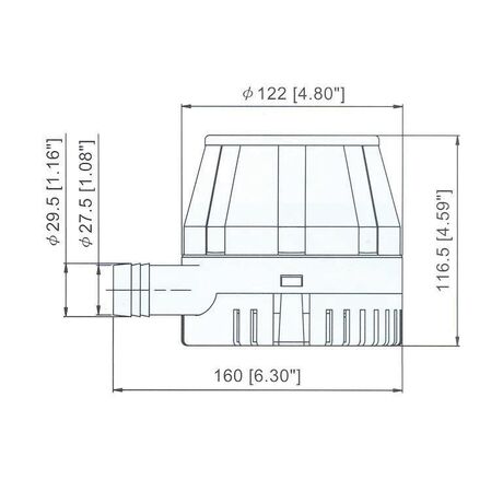 Αντλια Σεντινας 12v 1250 gph 79lt/min 3.5a