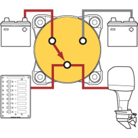 Διακοπτης Επιλογεας Μπαταριας 300 amp 32v dc 1-2-Both