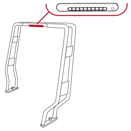 Πλαφονιερα led Πλαστικη για Roll bar 12