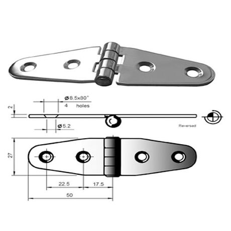 Μεντεσες Inox-Aisi316 Κλασικός