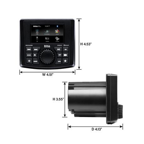 Marine Multimedia Player 4x60w me 3" tft lcd Οθονη Boss